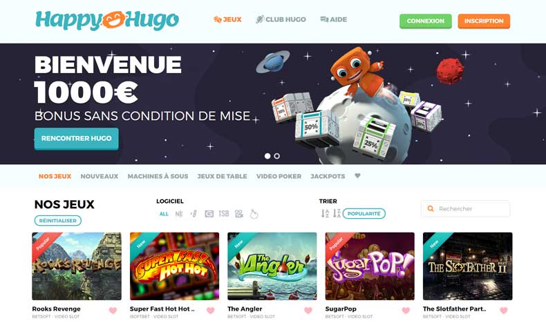 Avis du casino Happy Hugo